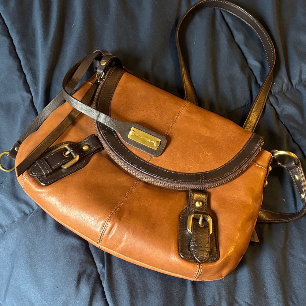 Lucky Brand Brown and Dark Brown Crossbody Bag